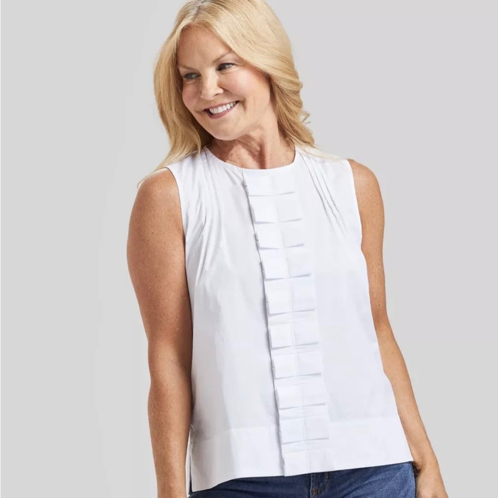 Peace of Cloth NWT S Pisces Sleeveless White top blouse spring summer